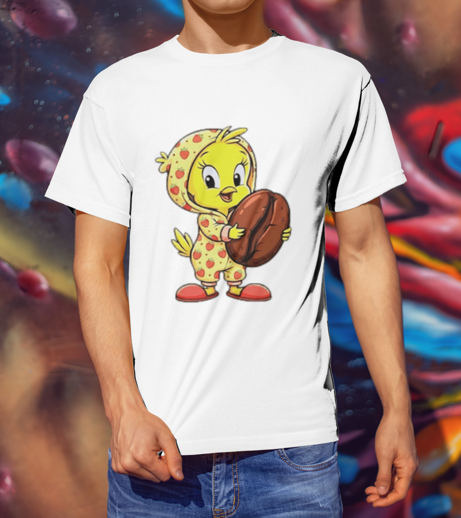 Tweety Coffee I Haven't Lost My Mind Half Of It Just Wandered Off Pajamas With Strawberry Onesie And Coffee Bean T-Shirt