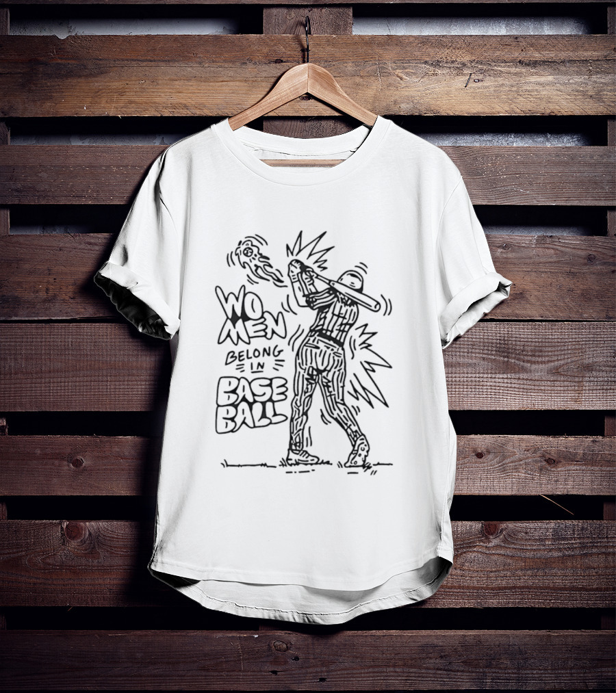 Women Belong In Baseball Female Athlete Empowerment T-Shirt