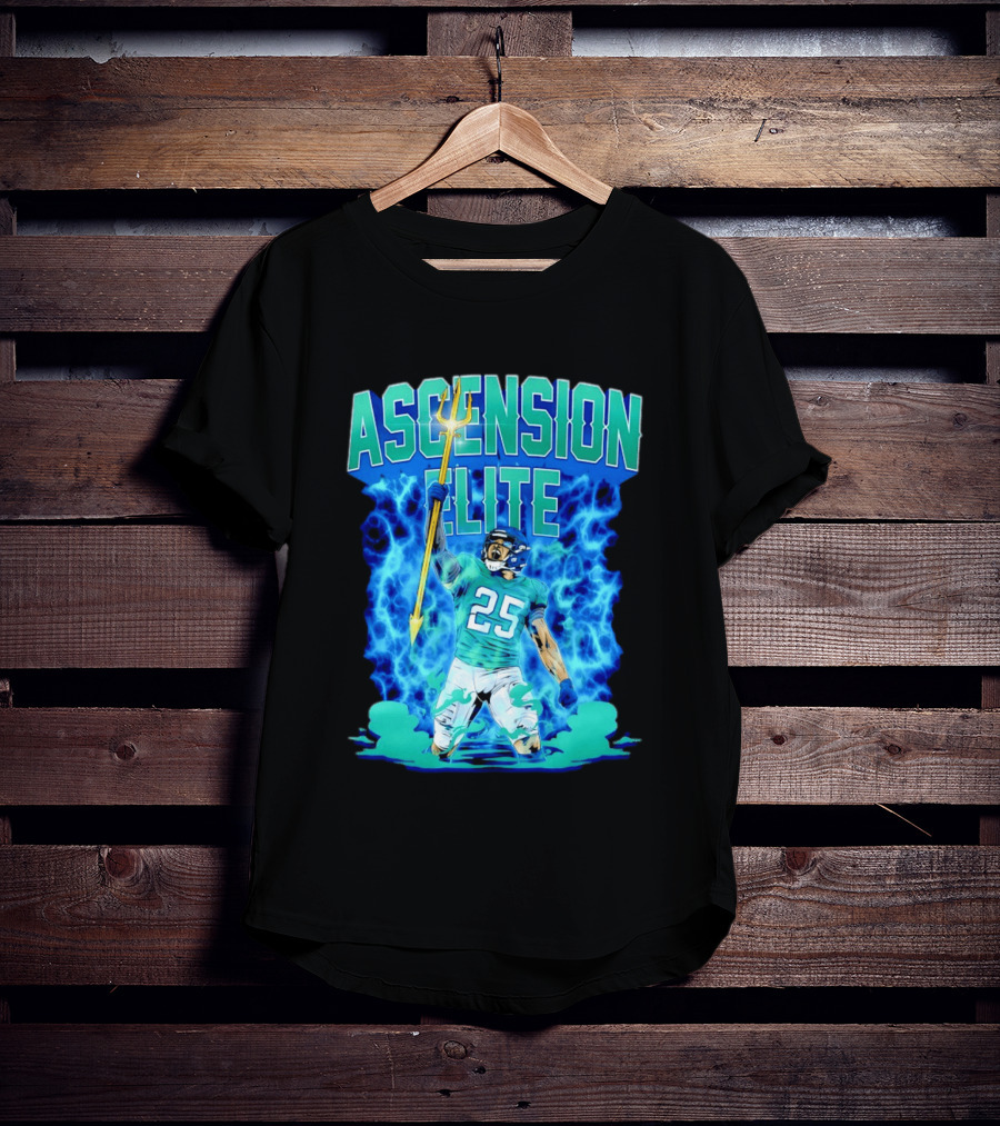 Ascension Elite 25 Football Player Trident Lightning Energy T-Shirt