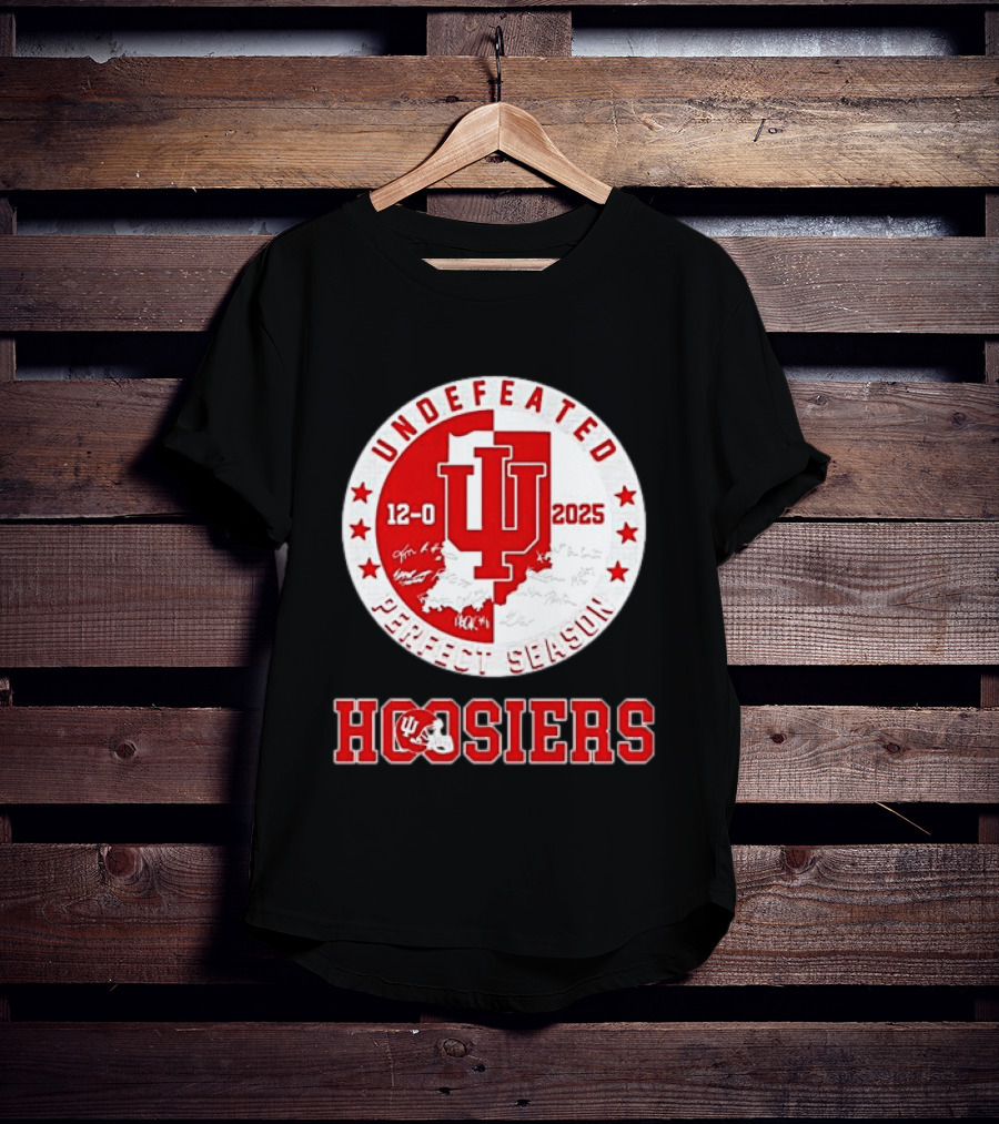 Indiana Hoosiers 12 0 Undefeated 2025 Perfect Season T-Shirt