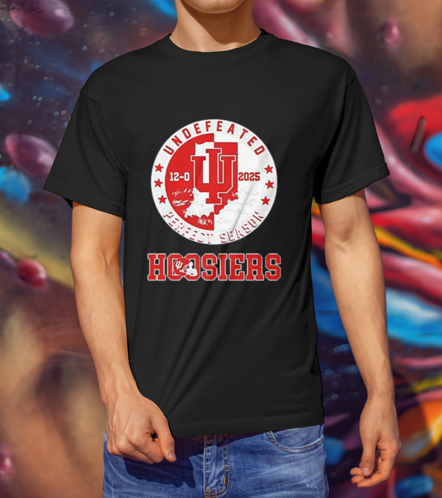 Indiana Hoosiers 12 0 Undefeated 2025 Perfect Season T-Shirt