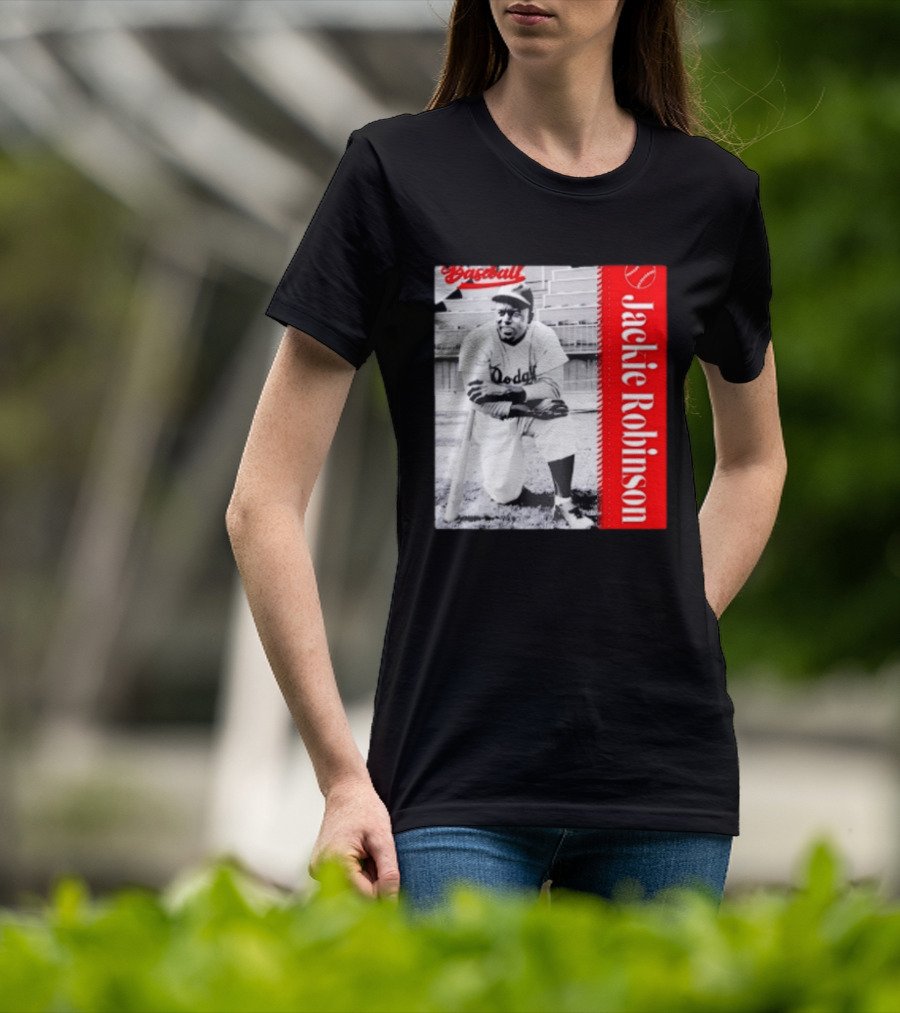 Jackie Robinson Brooklyn Dodgers MLB Baseball Legend T-Shirt
