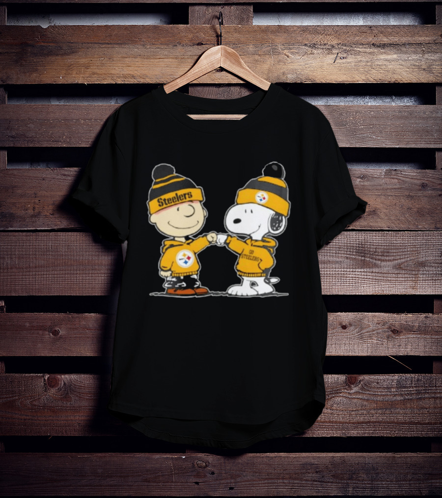 Charlie Brown Snoopy Steelers Best Friends Team Spirit T-Shirt