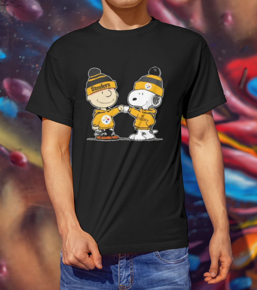Charlie Brown Snoopy Steelers Best Friends Team Spirit T-Shirt