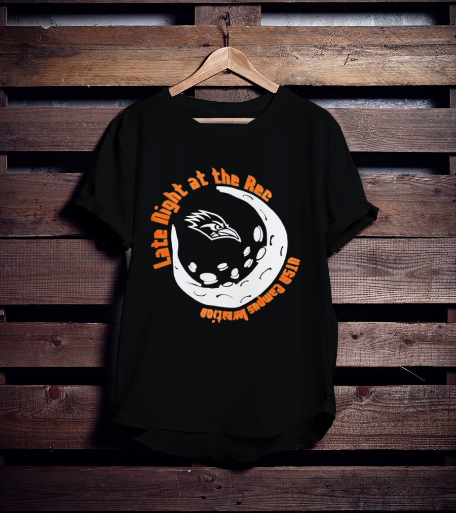 Late Night At The Rec UTSA Roadrunners Campus Recreation Moon T-Shirt