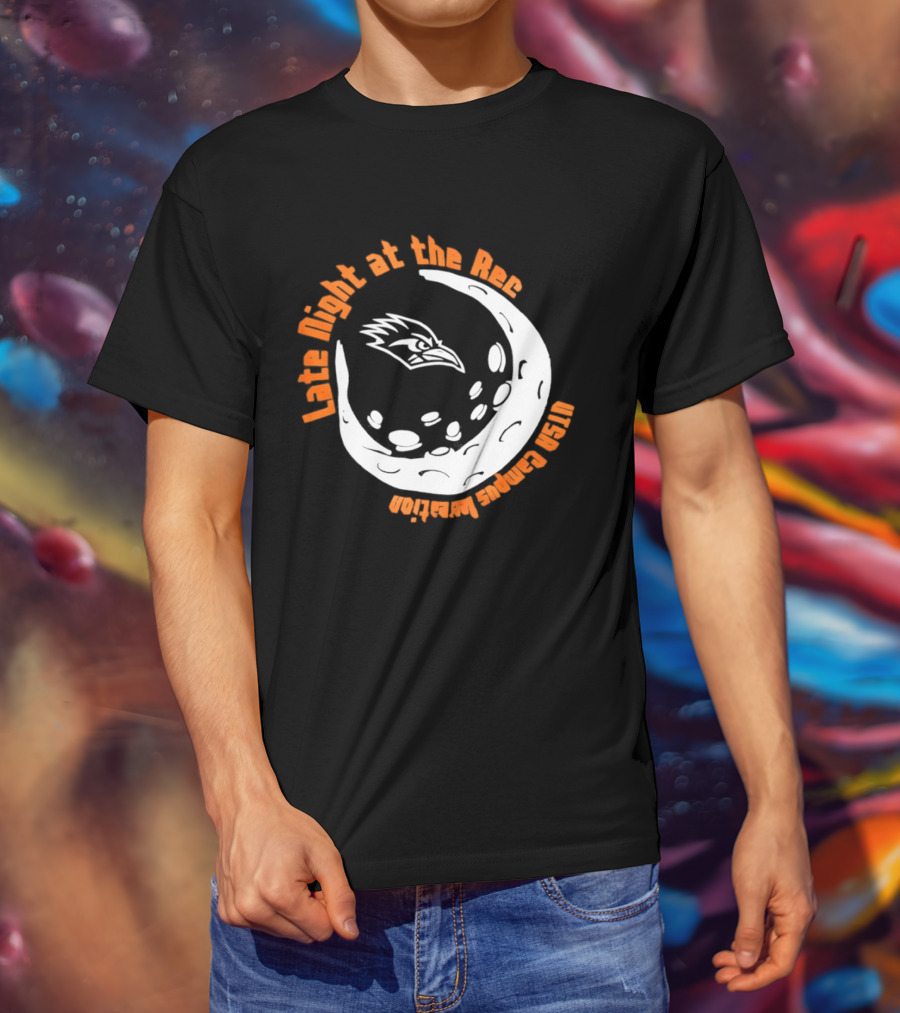 Late Night At The Rec UTSA Roadrunners Campus Recreation Moon T-Shirt
