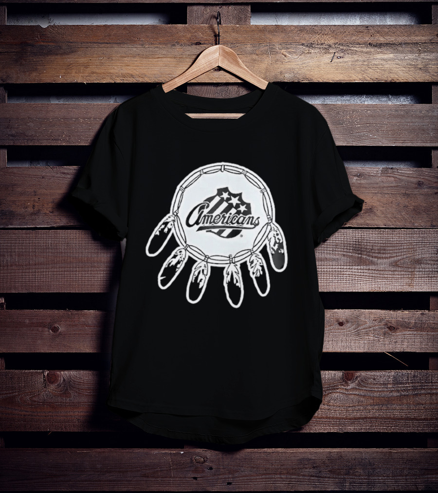 Classic Native American Rochester Americans Amerks Ice Hockey Team T-Shirt
