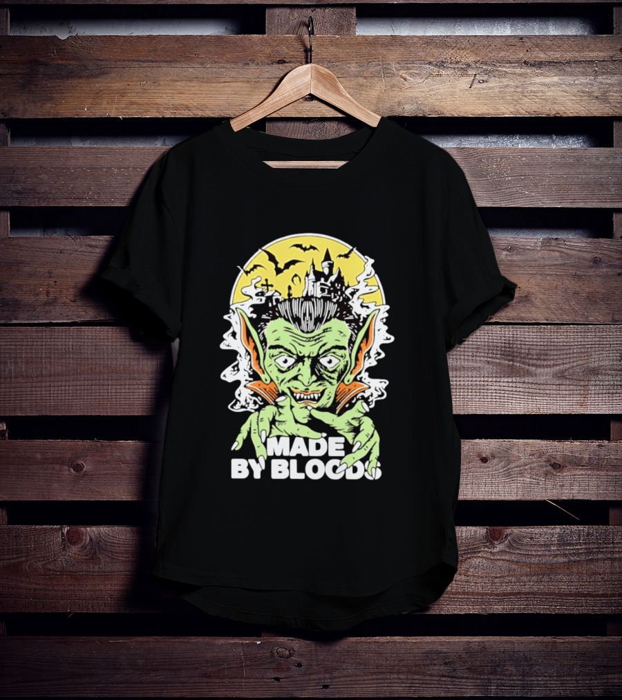 Vampire Halloween Made By Bloods Horror Bats And Haunted Castle T-Shirt