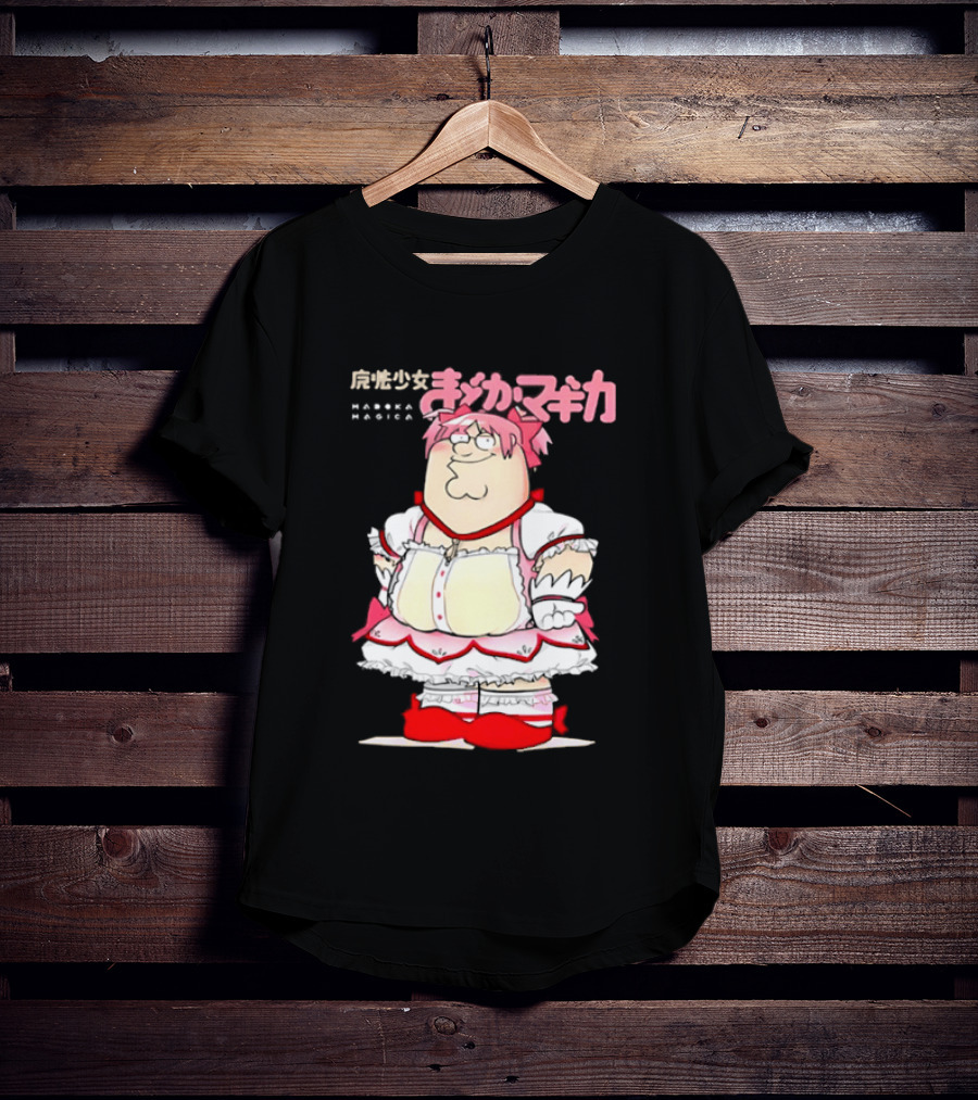 Madoka Peter Griffin Family Guy Puella Magi Madoka Magica Crossover Anime T-Shirt
