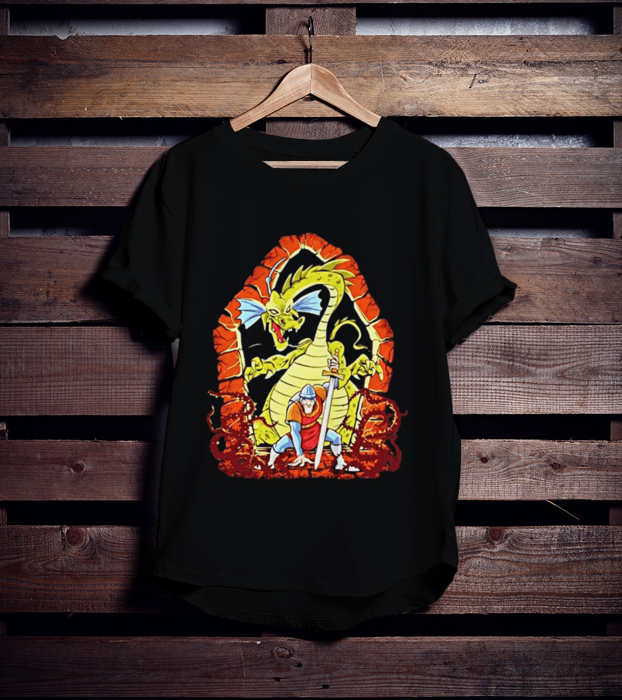 Dirk The Daring Dragon Lair Knights Sword Battle Fantasy Quest Video Game Adventure T-Shirt