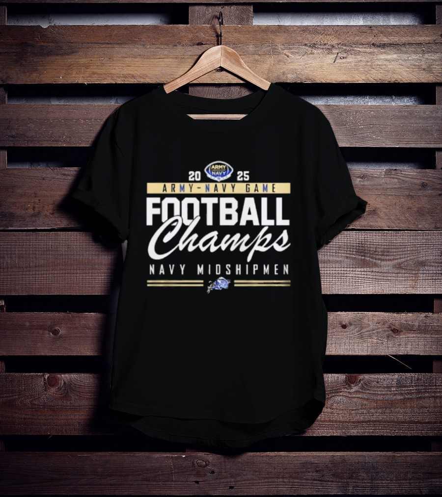 2025 Army Navy Game Football Champs Navy Midshipmen T-Shirt