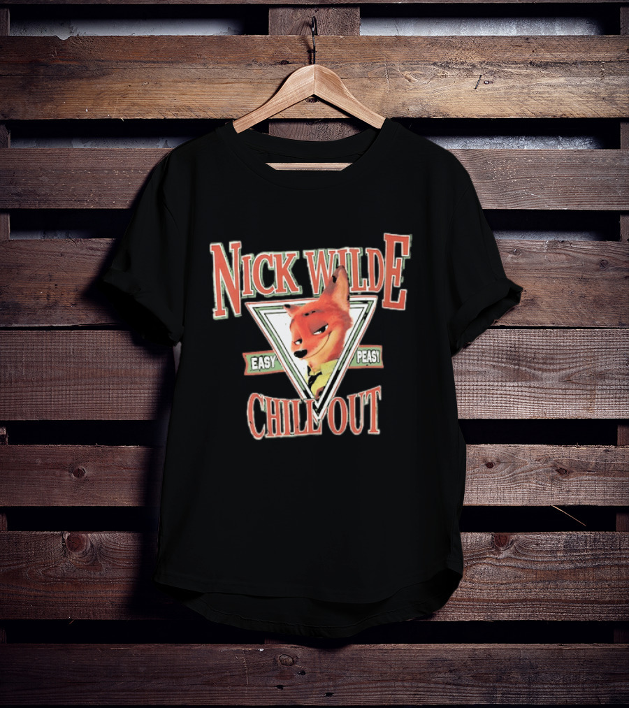 Nick Wilde Easy Peasy Chill Out Zootopia Triangle Frame T-Shirt