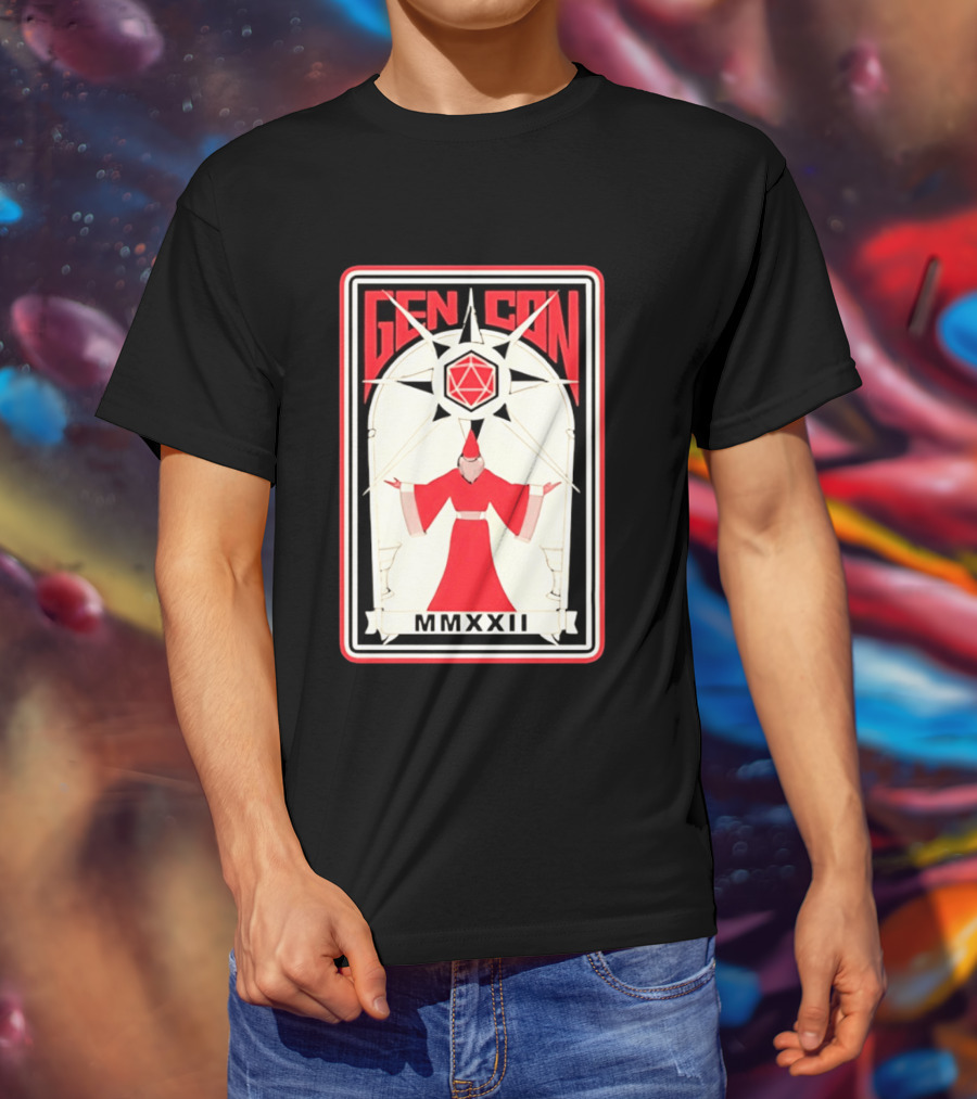 Gen Con MMXXII Wizard D20 Gaming Dungeons And Dragons T-Shirt