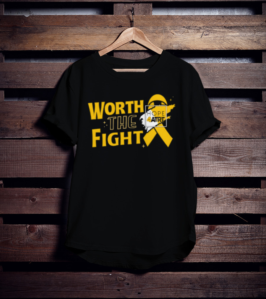 Worth The Fight Hope Yellow Ribbon 4 T-Shirt