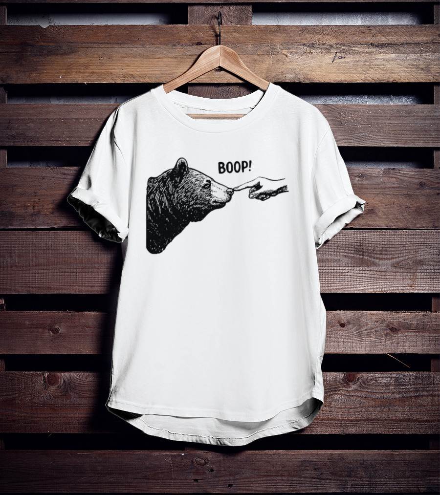 Bear Boop Finger Touching Nose T-Shirt