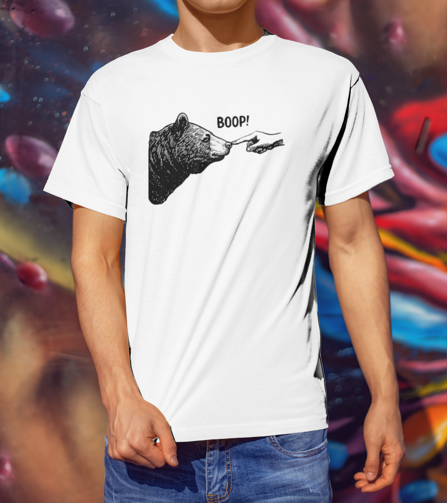 Bear Boop Finger Touching Nose T-Shirt