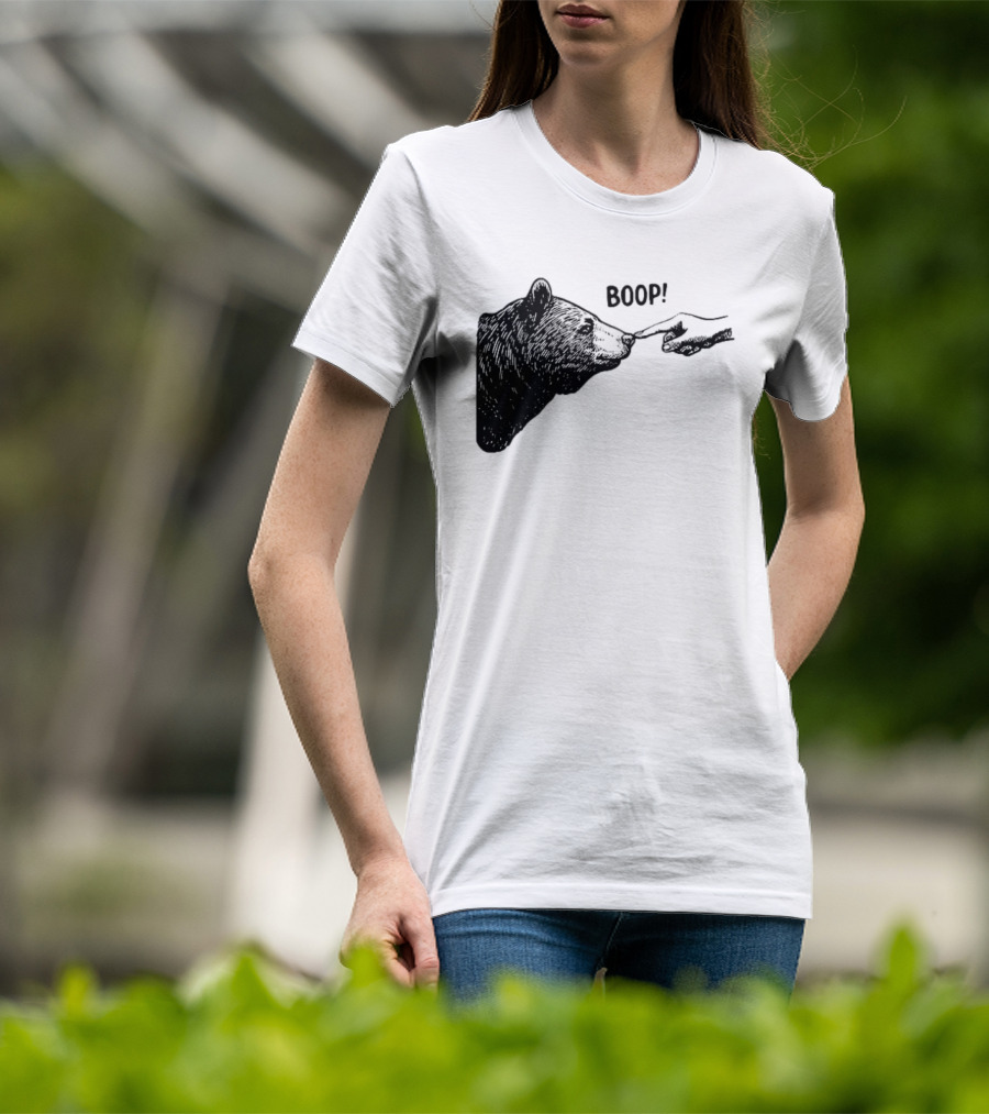 Bear Boop Finger Touching Nose T-Shirt