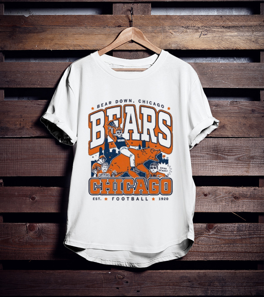 Bear Down Chicago Bears Football Est 1920 Skyline T-Shirt