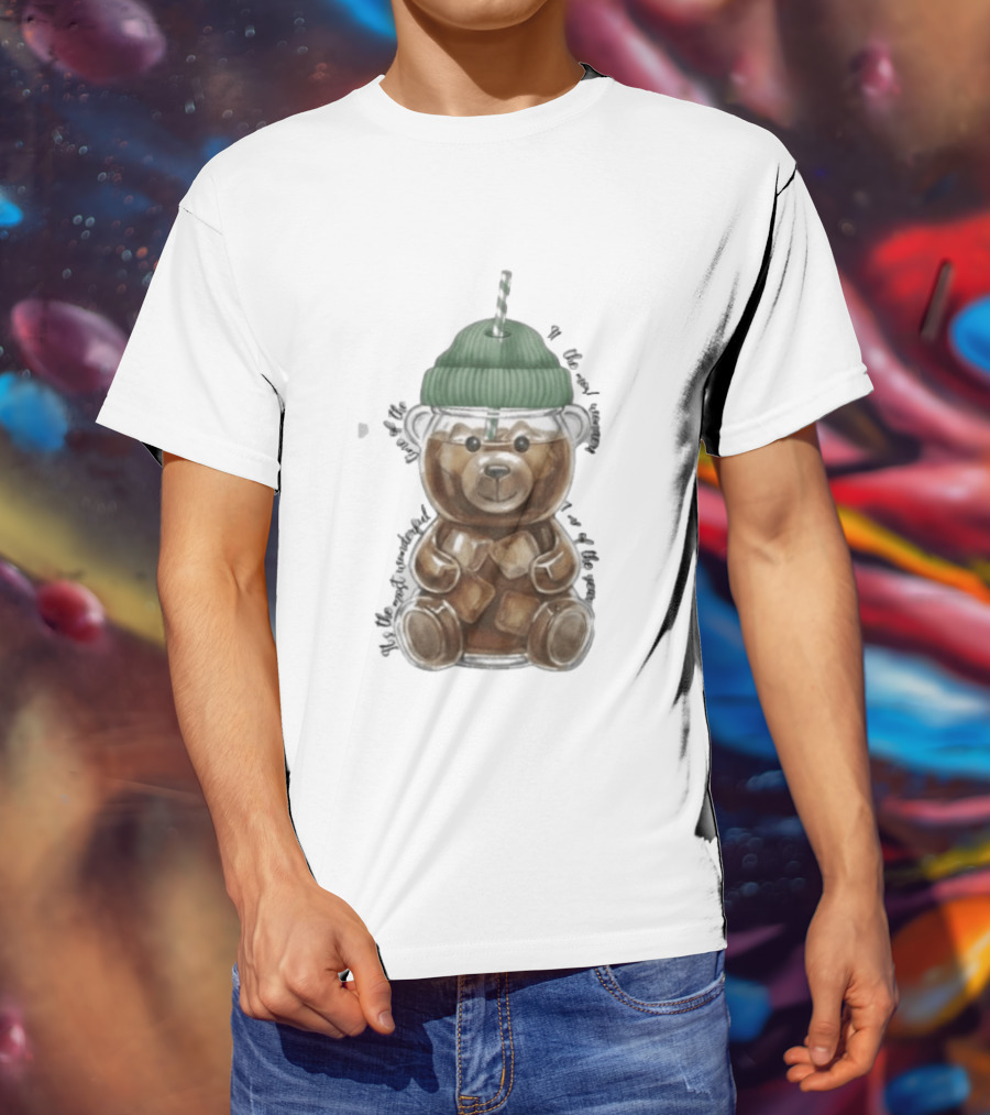 Starbucks Bear Cold Coffee Christmas 2023 Edition T-Shirt