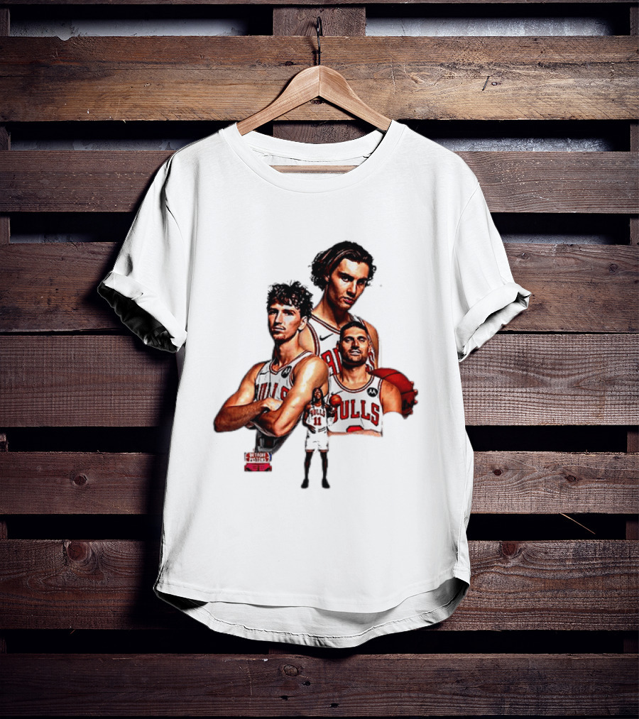 Classic Chicago Bulls NBA 2025 Season Opener Players Montage T-Shirt
