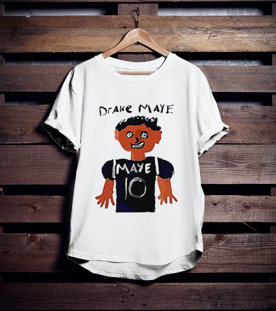 Drake Maye 10 Caricature Drawing New England Patriots T-Shirt