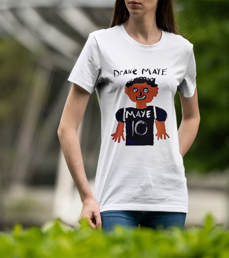 Drake Maye 10 Caricature Drawing New England Patriots T-Shirt