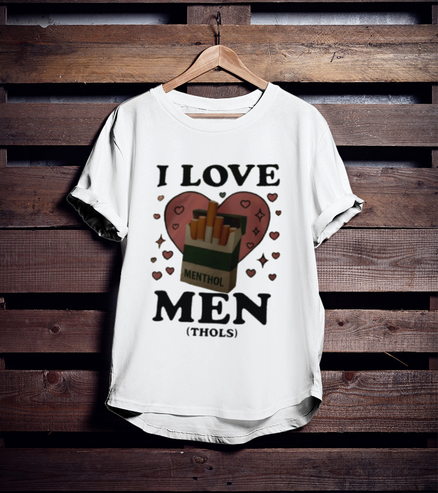 I Love Menthol Cigarettes Heart Cartoon Pack T-Shirt