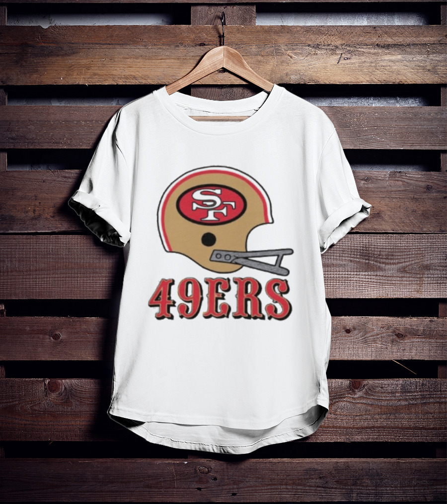 San Francisco 49ers SF Gold Helmet Big 49ers T-Shirt