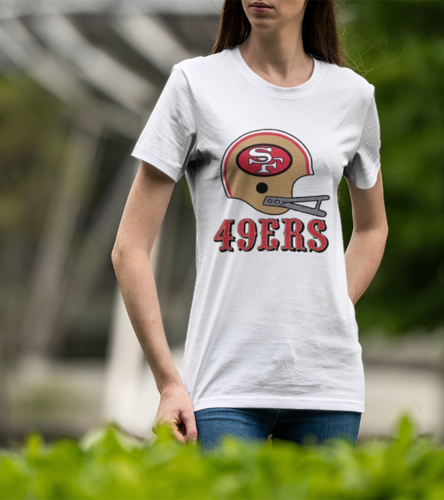 San Francisco 49ers SF Gold Helmet Big 49ers T-Shirt
