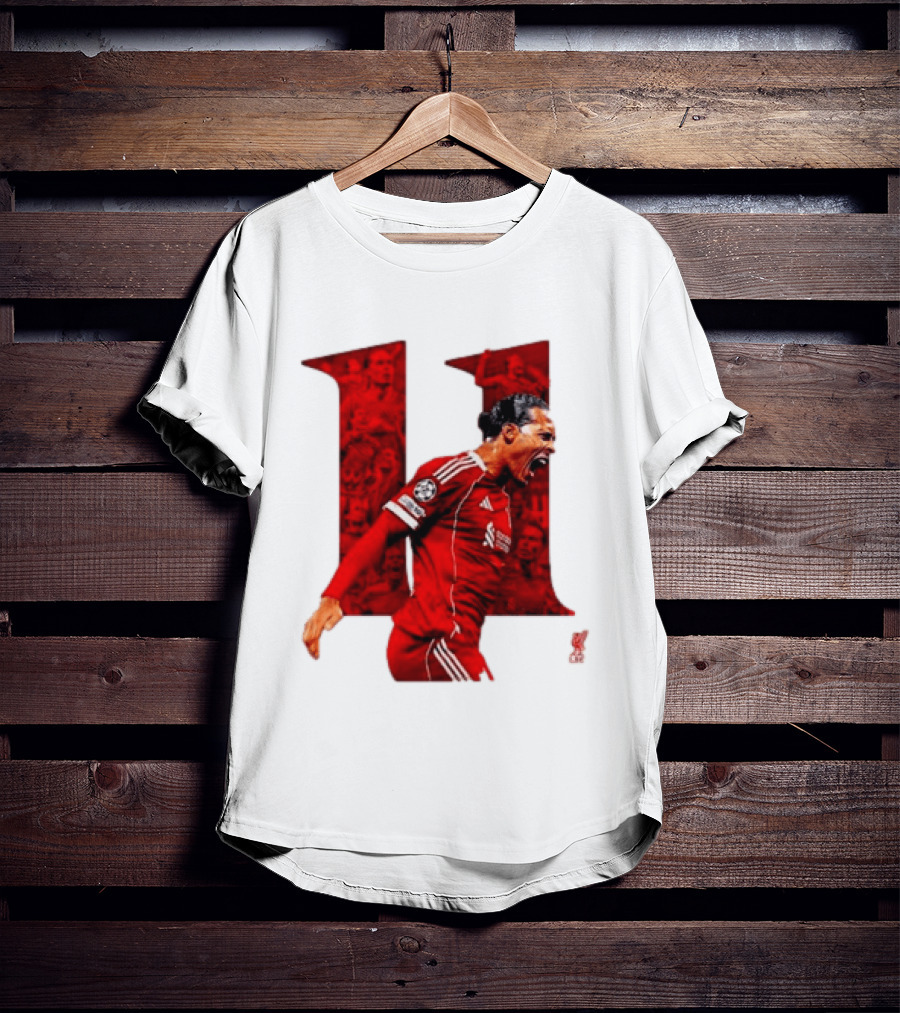 Virgil Van Dijk Liverpool Fifpro World 11 Champions League Star T-Shirt