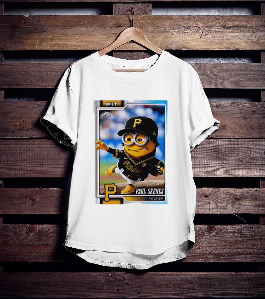 Paul Skenes Pittsburgh Pirates Minion Pitcher Topps Chrome Card PIT T-Shirt