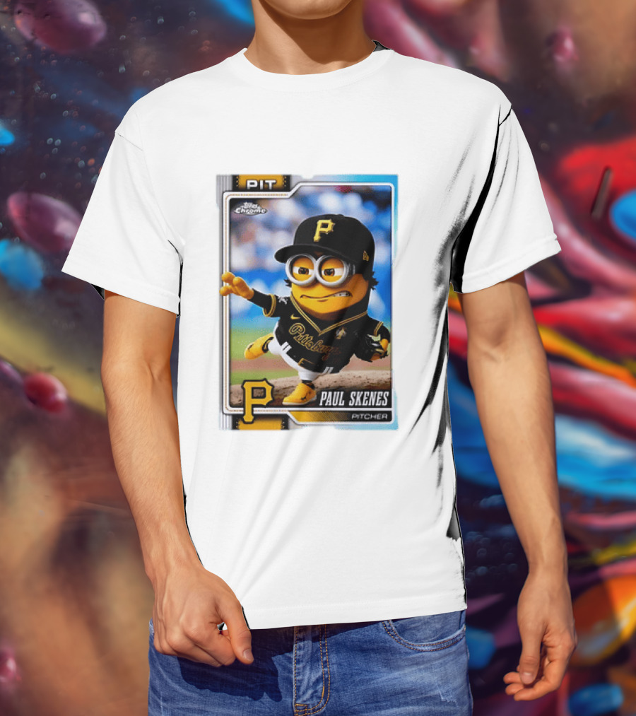 Paul Skenes Pittsburgh Pirates Minion Pitcher Topps Chrome Card PIT T-Shirt