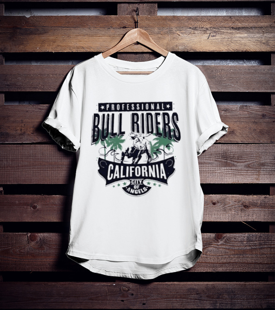 Professional Bull Riders California Ride The Nights Anaheim City Of Angels T-Shirt
