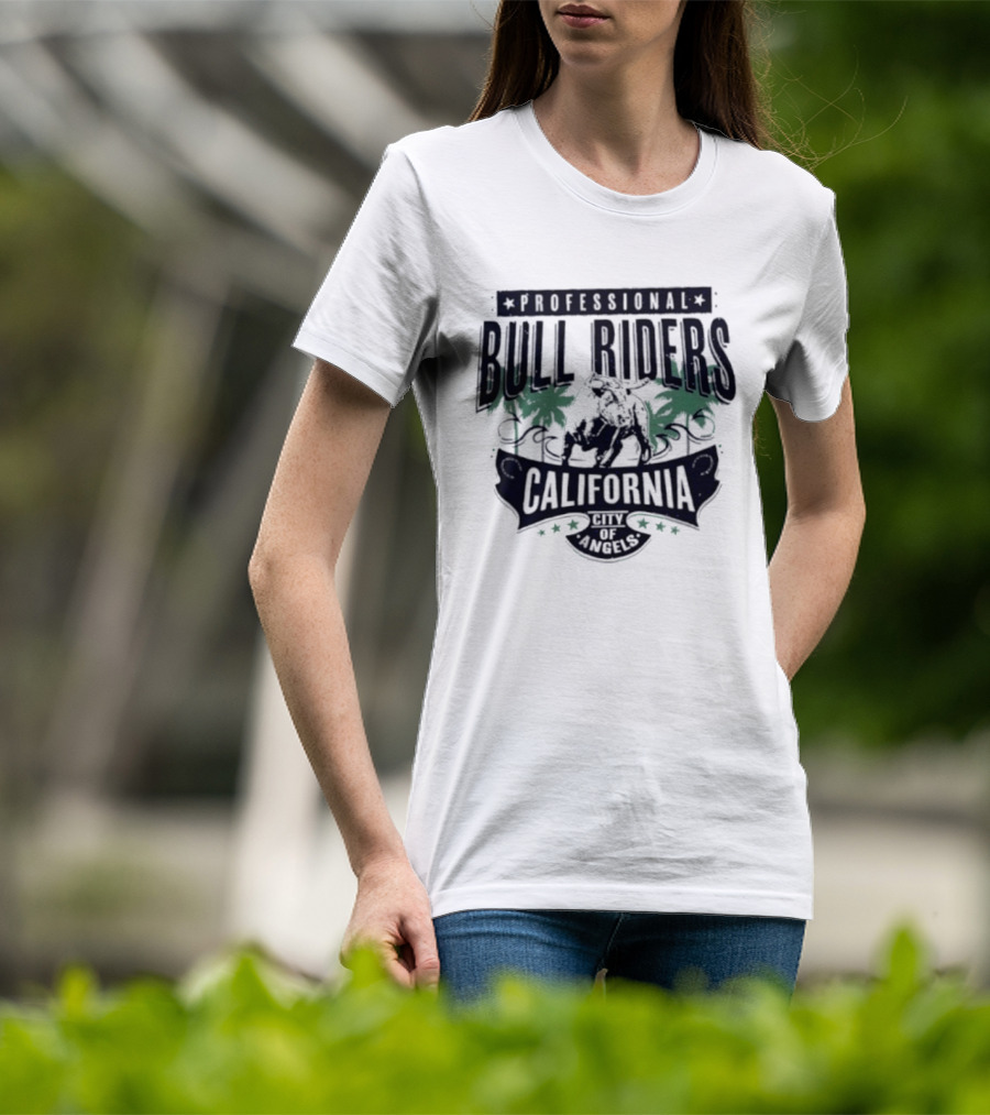 Professional Bull Riders California Ride The Nights Anaheim City Of Angels T-Shirt