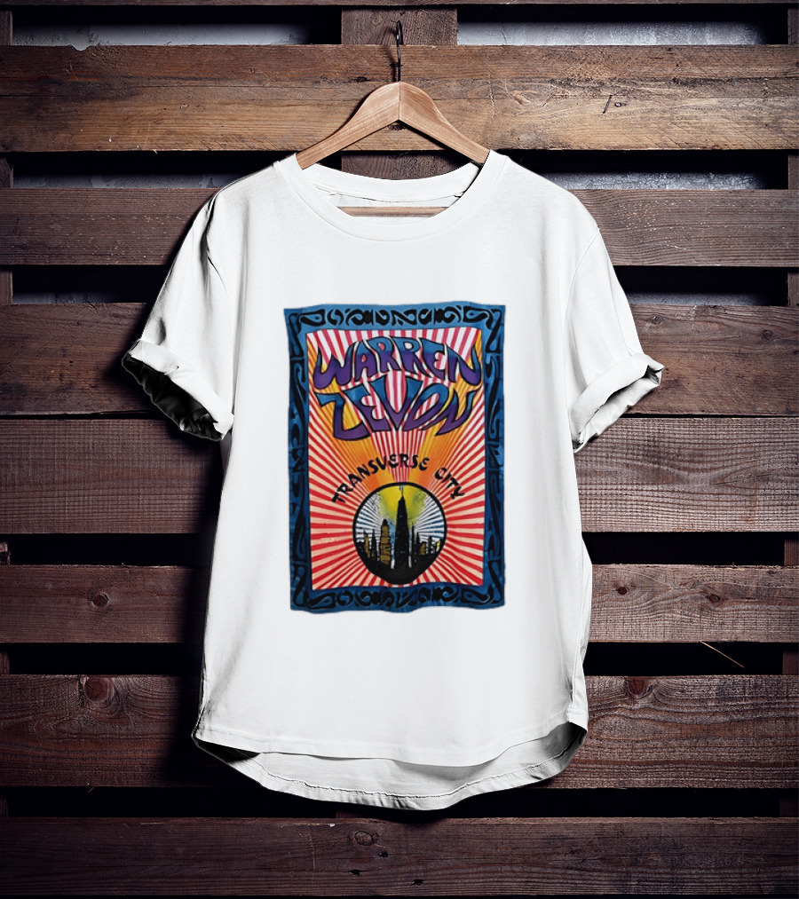 Warren Zevon Transverse City Psychedelic Rock Skyline T-Shirt