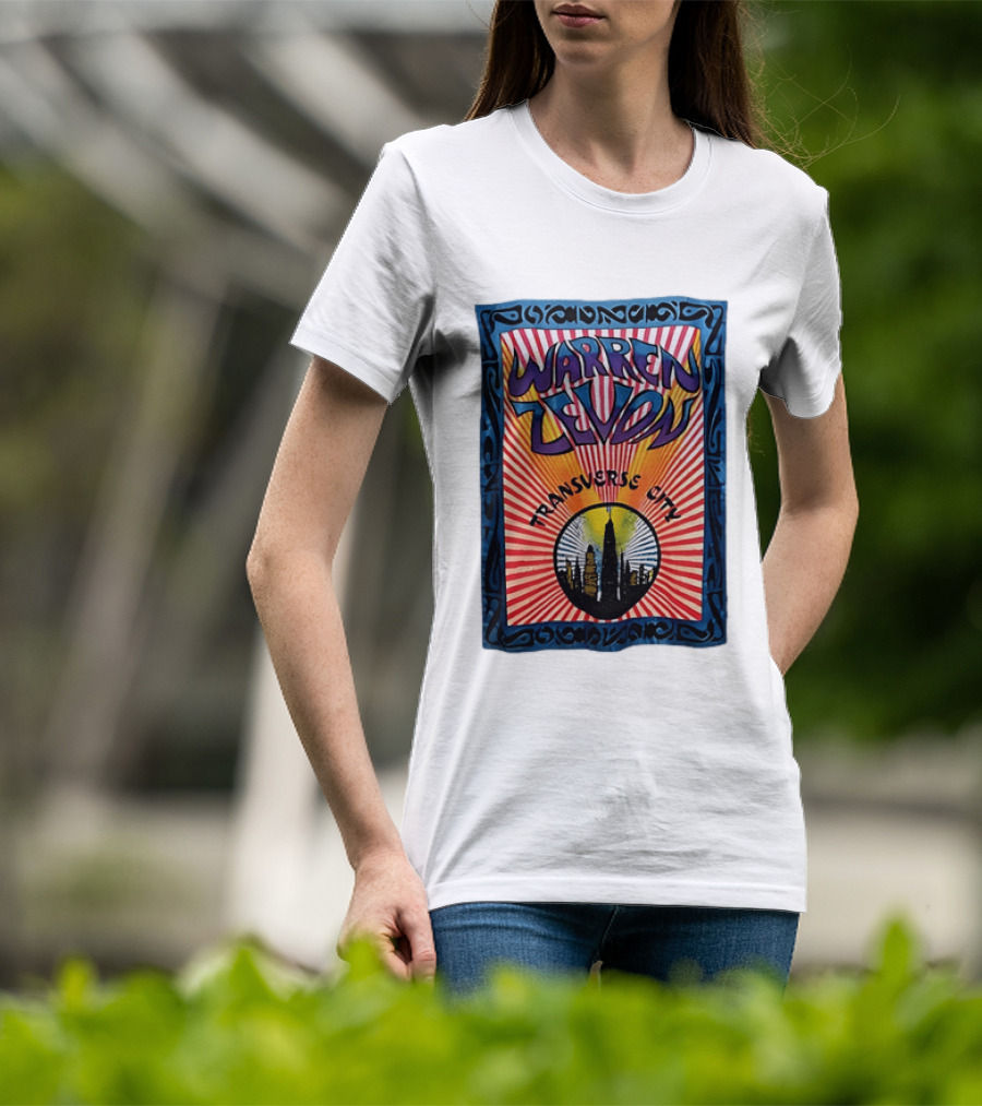 Warren Zevon Transverse City Psychedelic Rock Skyline T-Shirt