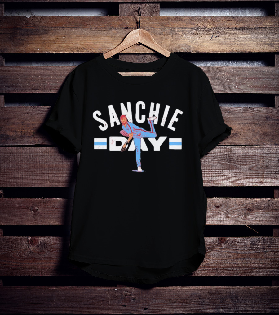 Sanchie Day Philadelphia Phillies Throwing Position T-Shirt