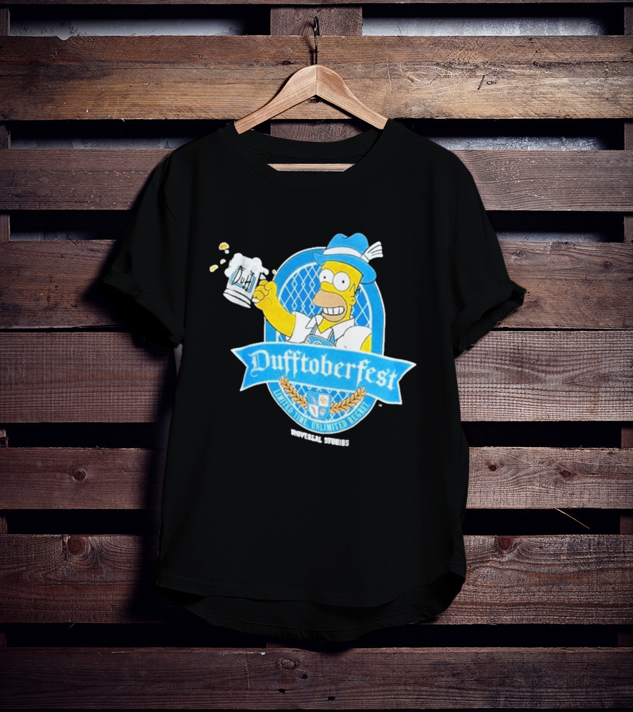 Simpsons Homer Dufftoberfest Universal Studios Unlimited Time Unlimited Regret T-Shirt