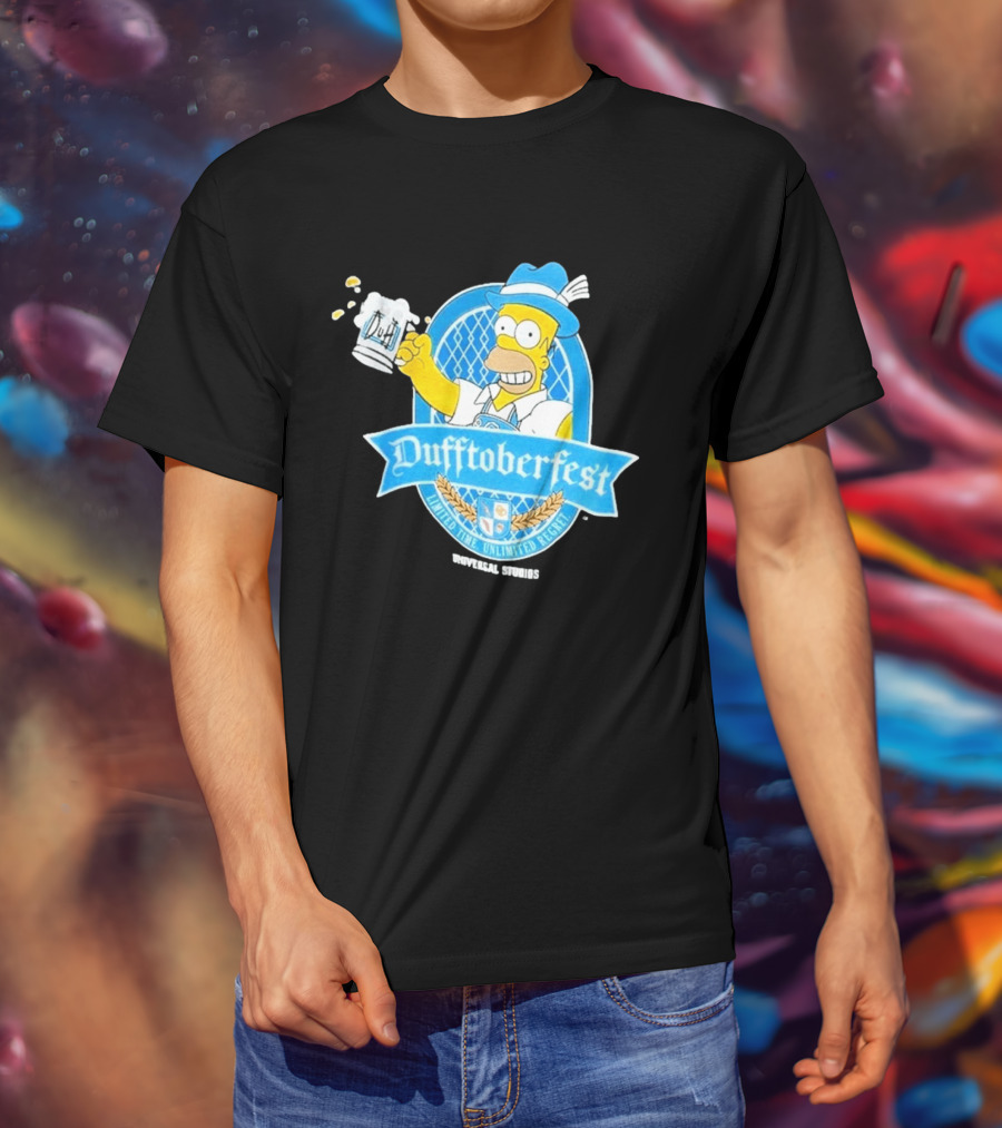 Simpsons Homer Dufftoberfest Universal Studios Unlimited Time Unlimited Regret T-Shirt