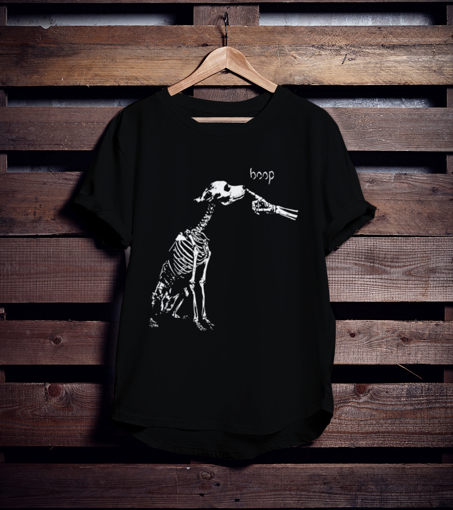 Skeleton Dog Boop Spooky Halloween Skeleton Boop T-Shirt