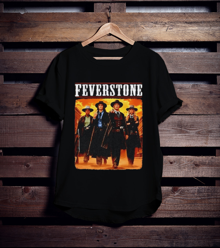 Feverstone Western Outlaws Indiana Fever WNBA Players As Gunfighter Team T-Shirt