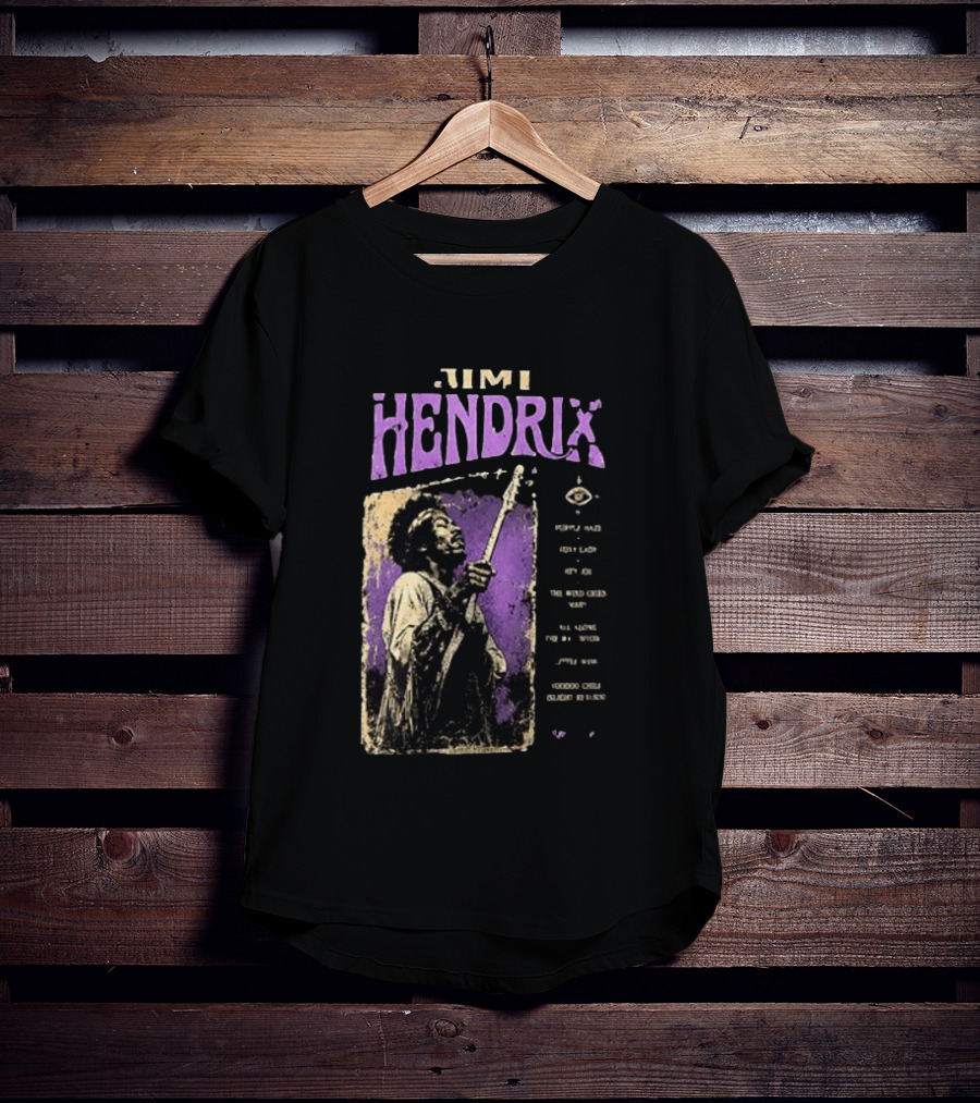 Jimi Hendrix Psychedelic Experience Are You Experienced Track List T-Shirt