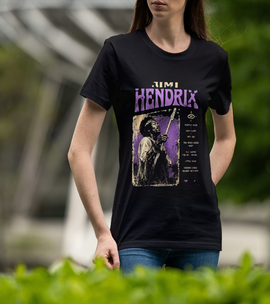 Jimi Hendrix Psychedelic Experience Are You Experienced Track List T-Shirt