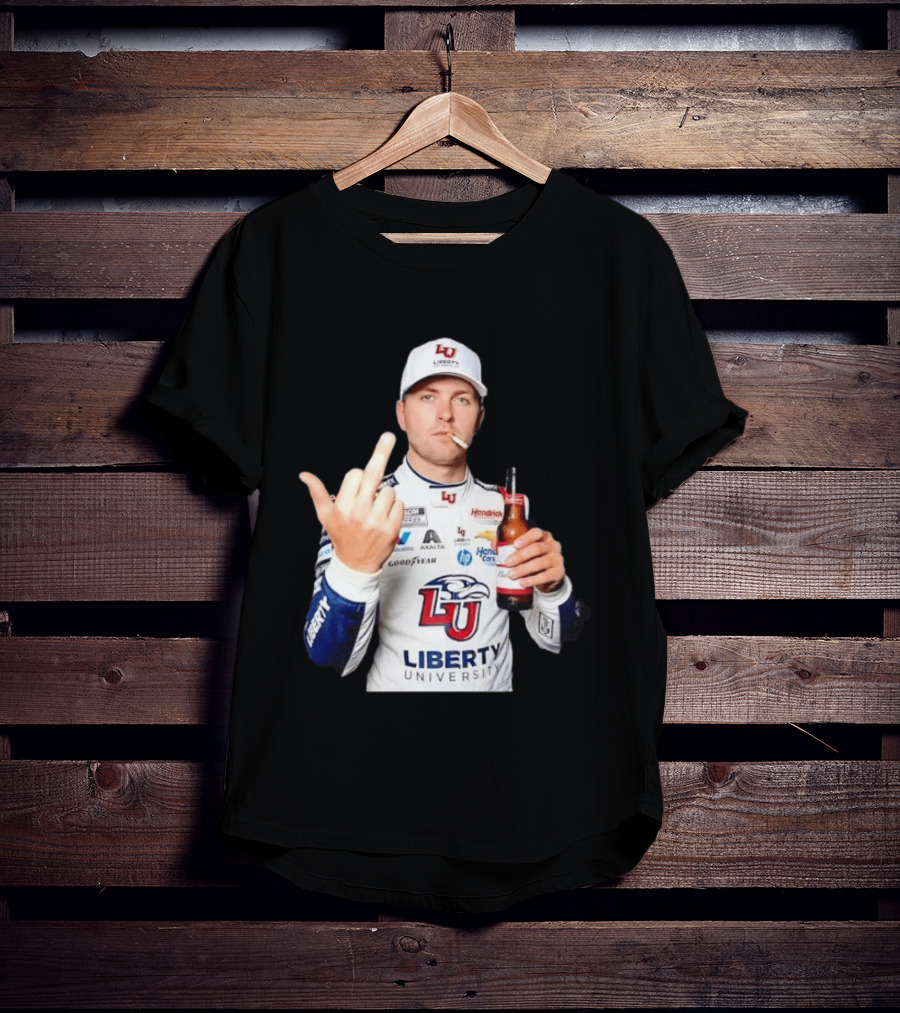 William Byron Liberty University Middle Finger Hendrick Motorsports NASCAR T-Shirt