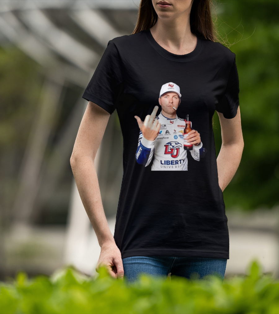 William Byron Liberty University Middle Finger Hendrick Motorsports NASCAR T-Shirt