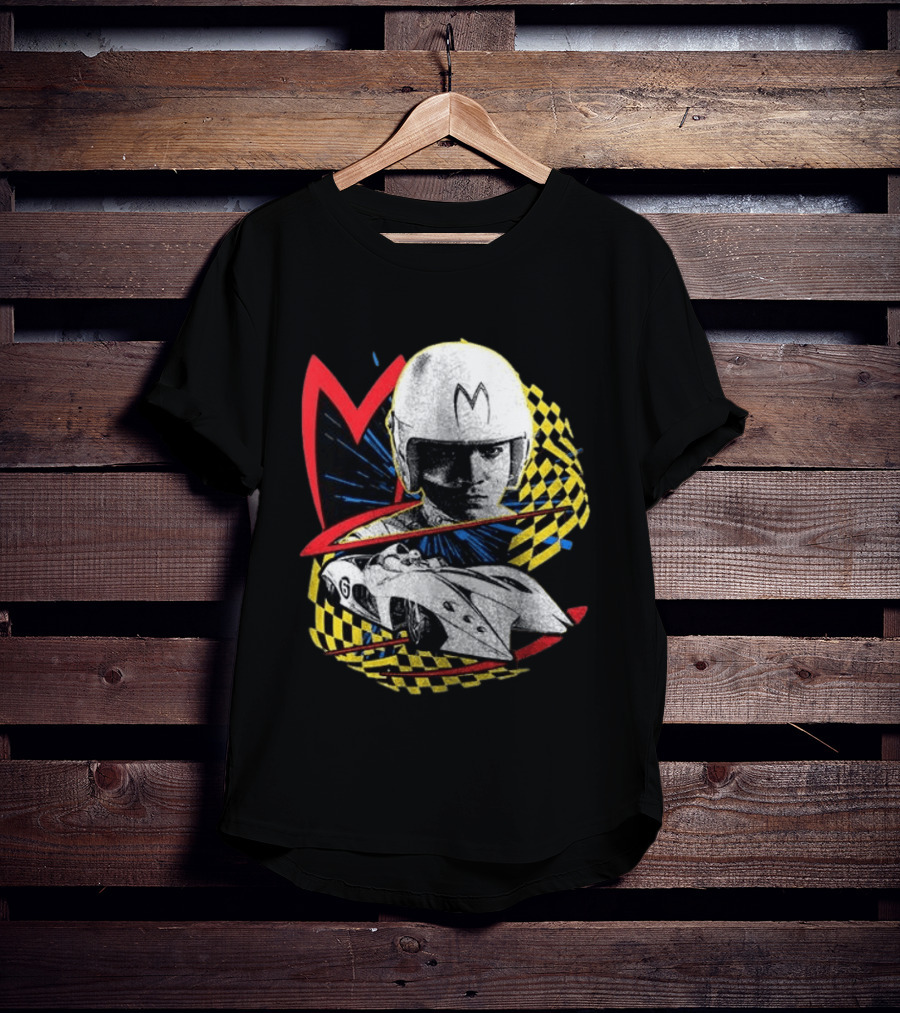 World Racing League WRL Speed Racer Mach 5 Checkered Flag Racing T-Shirt