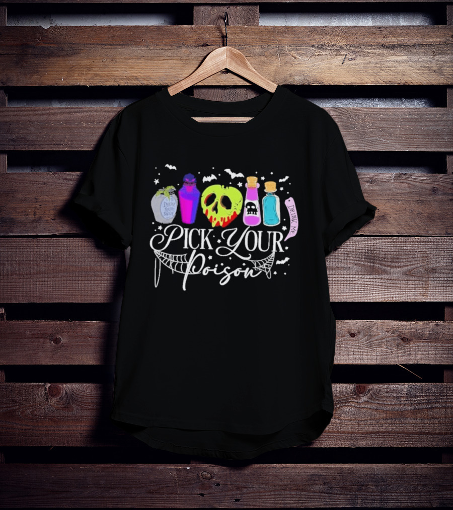 Disney Villains Pick Your Poison Halloween Potion Bottles T-Shirt