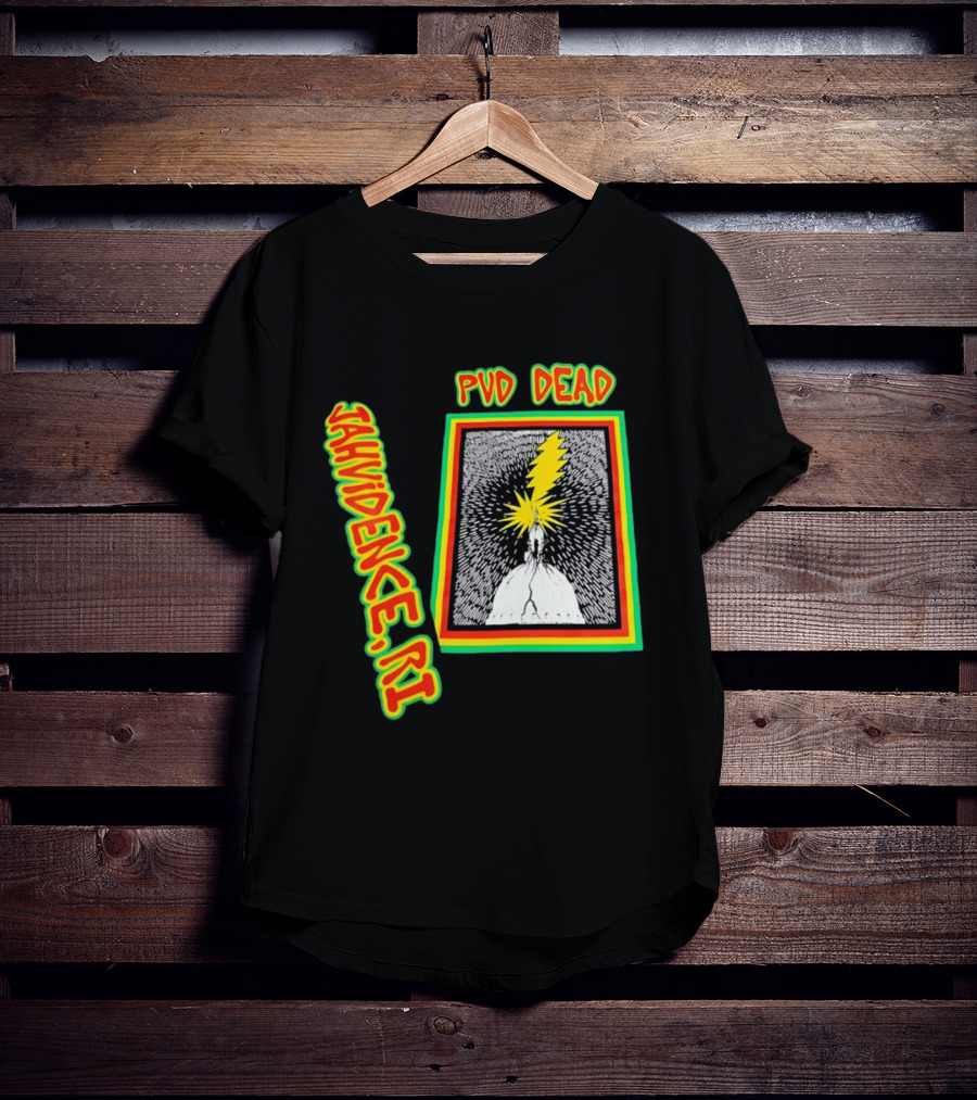 PVD Dead Jahvidence RI Providence Graphic Lightning Bolt T-Shirt