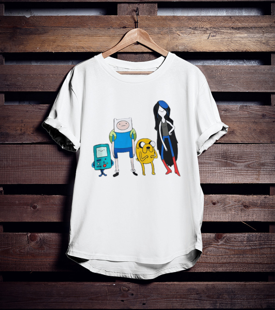 Adventure Time Finn Jake BMO Marceline Character Lineup T-Shirt