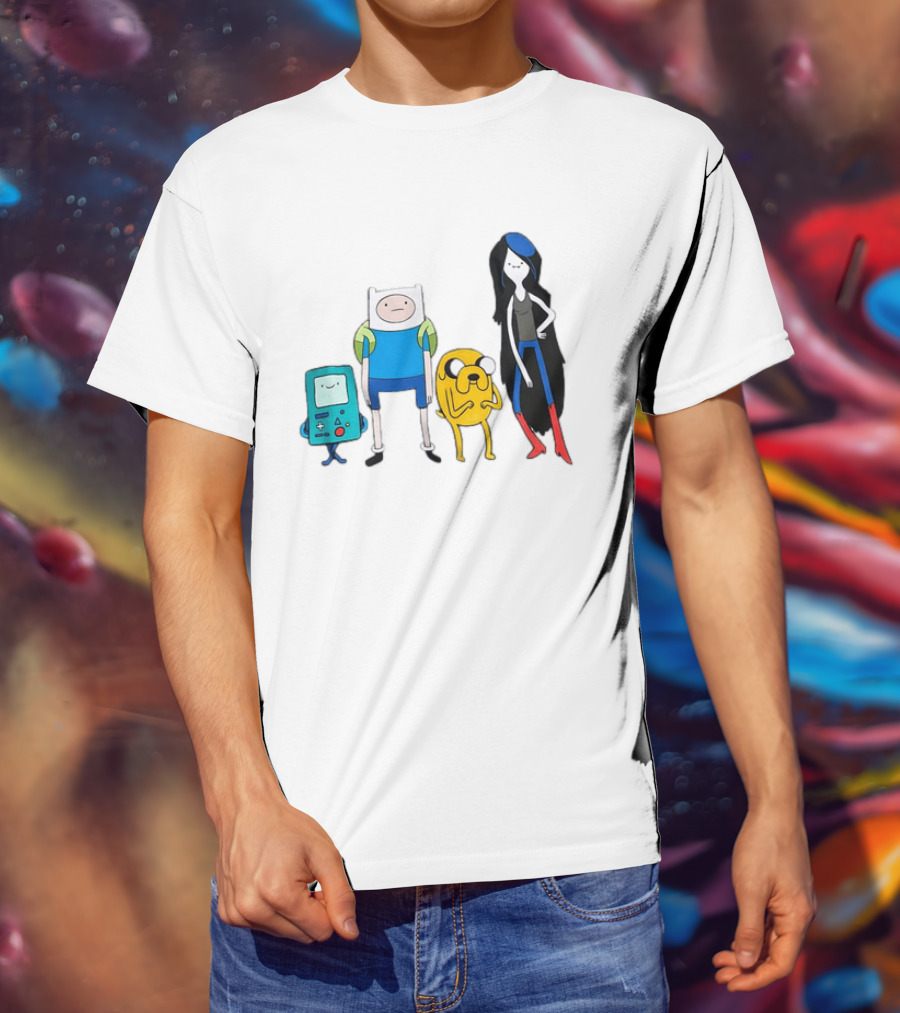 Adventure Time Finn Jake BMO Marceline Character Lineup T-Shirt